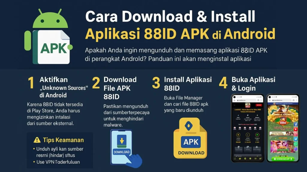 Cara Download,Install Aplikasi 88ID APK